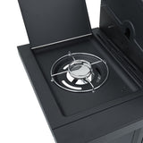 Gas BBQ Grill with 5 Burners Black Powder-coated Steel 3214253