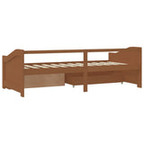 Day Bed Honey Brown Solid Pine wood 322171