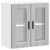 Kitchen Wall Cabinet with Glass Door Porto Grey Sonoma 854153