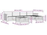 Outdoor Sofa Set 6 pcs Natural 3374684