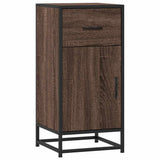 Sideboard Brown Oak 35.5x35x76 cm Engineered Wood and Metal 848963