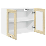 Hanging Glass Cabinet Lyon Sonoma Oak 80x31x60 cm Engineered Wood 849624