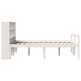 Bookcase Bed without Mattress White 120x190 cm Small Double Solid Wood Pine 3322005