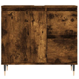 ZNTS 3 Piece Bathroom Furniture Set Smoked Oak Engineered Wood 3190218