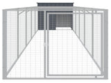 Dog House with Run Anthracite 110x609x110 cm Galvanised Steel 3189080