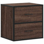 ZNTS Wall-mounted Bedside Cabinet Brown Oak 40x31x39.5 cm 848732