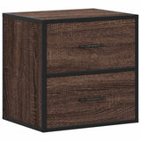 ZNTS Wall-mounted Bedside Cabinet Brown Oak 40x31x39.5 cm 848732