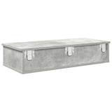 Wall Shelf with Drawers Concrete Grey 80x31x17 cm Engineered Wood 859953