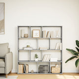 Book Cabinet Concrete Grey 132x29x141.5 cm Engineered Wood 3310310