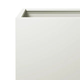 ZNTS Garden Planter White 40x40x40 cm Steel 851201