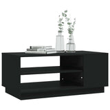 Coffee Table Black Engineered Wood Medium Modern Coffee Table 810281