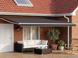 Electric Retractable Awning Anthracite and White 4 x 2 m 3419914