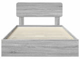 Storage Bed with Drawer Grey Sonoma 75 x 190 cm Engineered Wood 3412330