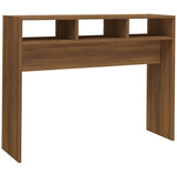 Console Table Brown Oak 105x30x80 cm Engineered Wood 815941