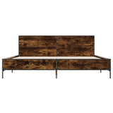 Bed Frame without Mattress Smoked Oak 200x200 cm 3280019