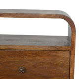 Chestnut Curve 2 Drawer Bedside IN892