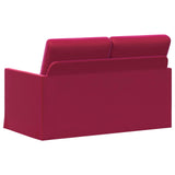 2 Seater Sofa Wine Red 130 x 81 x 82 cm Velvet 42041059