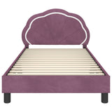 Children's Bed Frame with Headboard Purple 80 x 200 cm Velvet 42010912