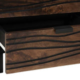 Bedside Cabinet Walnut 50 x 33 x 62 cm Solid Acacia wood 4018018