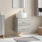Wall-Mounted Sink Vanity Grey Sonoma 49.5 x 44.5 x 66 cm 890315