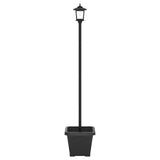 Solar Lamp Post with Planter Black 32 x 32 x 158 cm 42042692