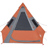 Camping Tent Tipi 7-Person Orange Waterproof 94429