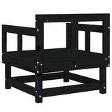 Garden Chairs 2 pcs Black Solid Wood Pine 825391