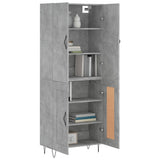 Highboard Concrete Grey 69.5x34x180 cm Engineered Wood 3198077