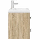 2 Piece Bathroom Furniture Set Sonoma Oak Engineered Wood 3324965