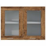 Hanging Glass Cabinet Lyon Old Wood 80x31x60 cm Engineered Wood 856119