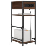 Bedside Cabinet Brown Oak 40 x 27 x 76 cm Engineered Wood 859574