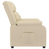 Recliner Chair Cream Fabric 348117
