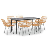 Garden Dining Set Black 3157849