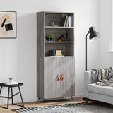 Highboard Grey Sonoma 69.5x34x180 cm Engineered Wood 3189227