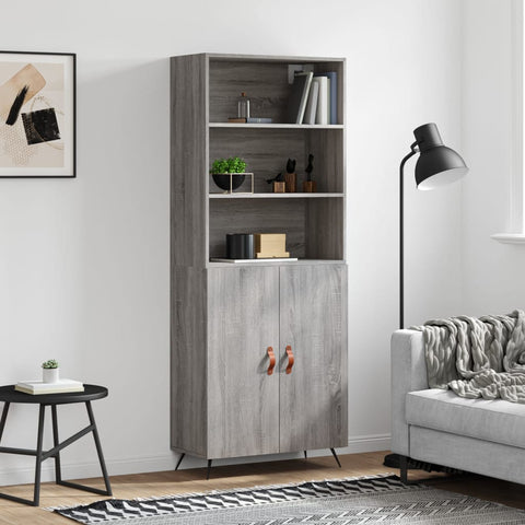 Highboard Grey Sonoma 69.5x34x180 cm Engineered Wood 3189227