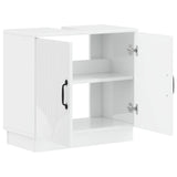 Bathroom Sink Cabinet HOORN High Gloss White 59.5 x 31.5x 56 cm 897229