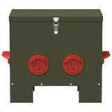 Chicken Feeder 2 pcs Olive Green 40.5 x 25 x 38 cm 879985