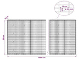 Gabion with 3.5 mm Wire and 5x10 cm Mesh 1000x30x200 cm 3462782