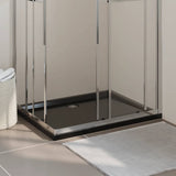 Rectangular ABS Shower Base Tray Black 80x100 cm 148912