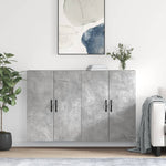 Wall Mounted Cabinets 2 pcs Concrete Grey Engineered Wood 3197893