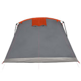 Family Tent Tunnel 8-Person Grey and Orange Waterproof 94618