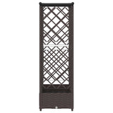 Raised Bed with Trellis and Roof Brown 164 x 40 x 123 cm PP 42032522