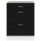 Kitchen Base Cabinet with Drawer Black Oak 60 x 46 x 81.5 cm 876694