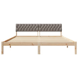 Bed frame Brown and taupe 180 x 200 cm Solid pine wood 3394346
