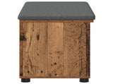 Hall Bench Old Wood 80 x 38 x 46 cm Engineered Wood and Fabric 891510