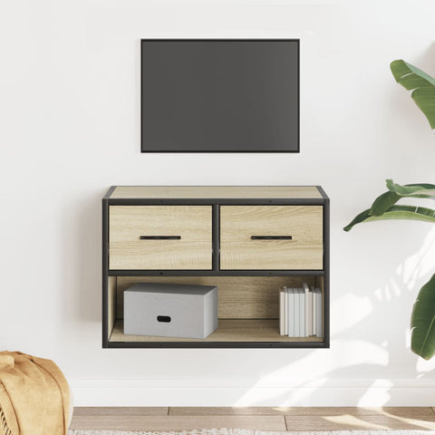 ZNTS TV Cabinet Sonoma Oak 60x31x39.5 cm Engineered Wood and Metal 848910