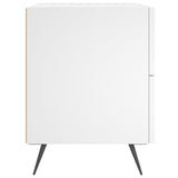 Bedside Cabinet White 40x35x47.5 cm Engineered Wood 827244