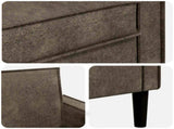 XL Armchair Dark Grey Faux Suede Leather 42043528
