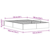 Ottoman Bed Frame with Storage Wax Brown 135 x 190 cm 3418779