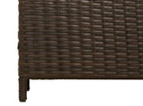 Outdoor Garbage Bin Brown 40 x 40 x 80 cm Poly Rattan 42026889